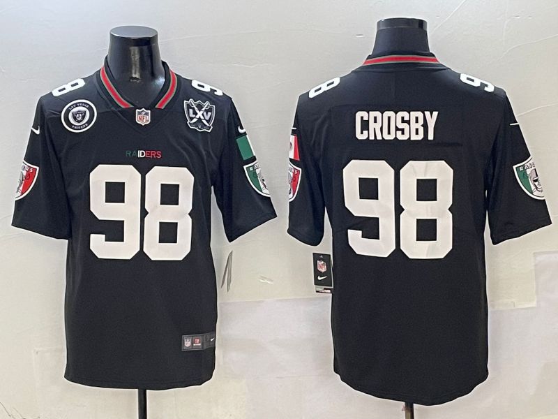 Men Oakland Raiders #98 Crosby Black Mexico 2025 Nike Limited NFL Jersey style 3->new york yankees->MLB Jersey